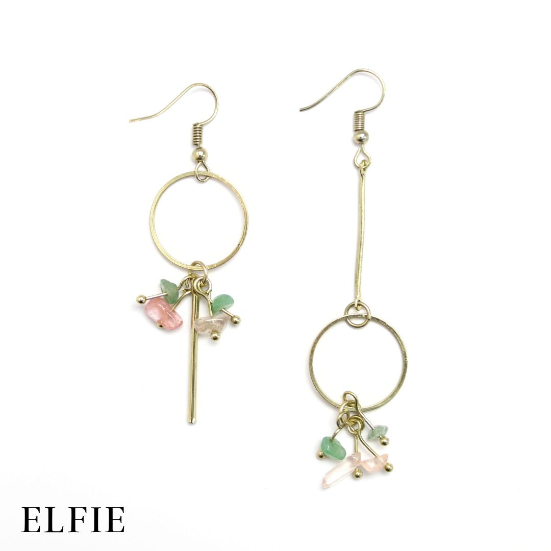 Mix Crystal Stone Drop Earring