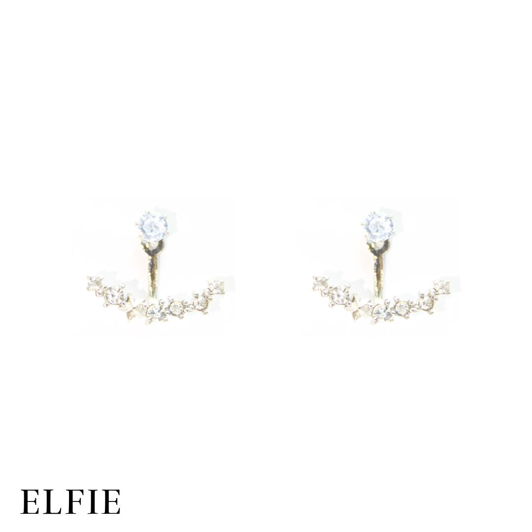 Diamond Ship Hook Stud Earring