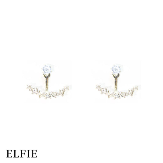 Diamond Ship Hook Stud Earring