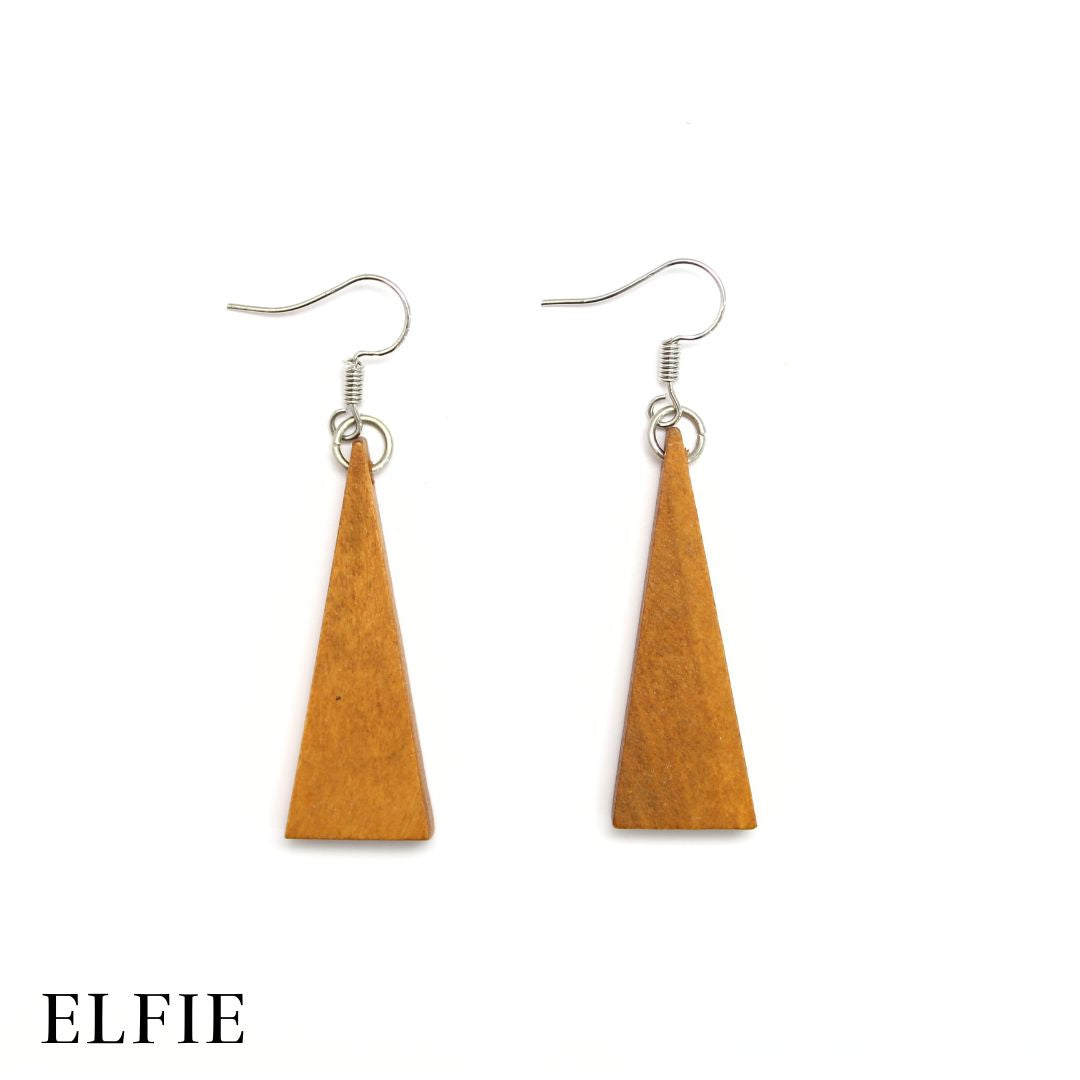 Triangle Wood Earring