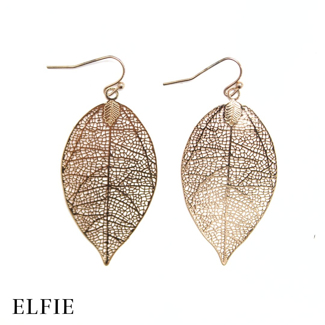 Rose Gold Bay Leaf Earring