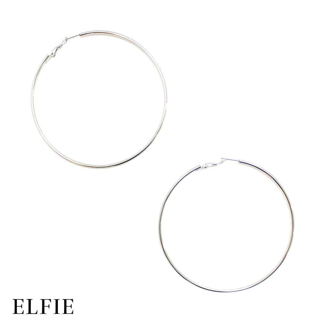 Large Solid Hoop Earring