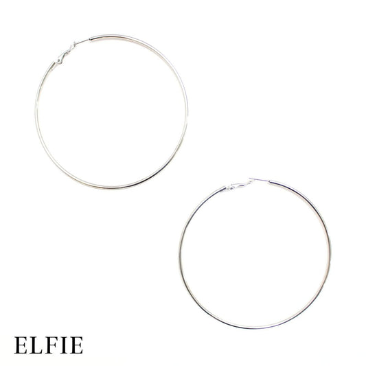 Large Solid Hoop Earring