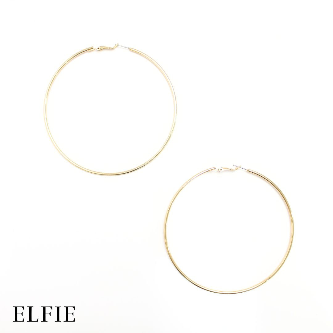 Large Solid Hoop Earring