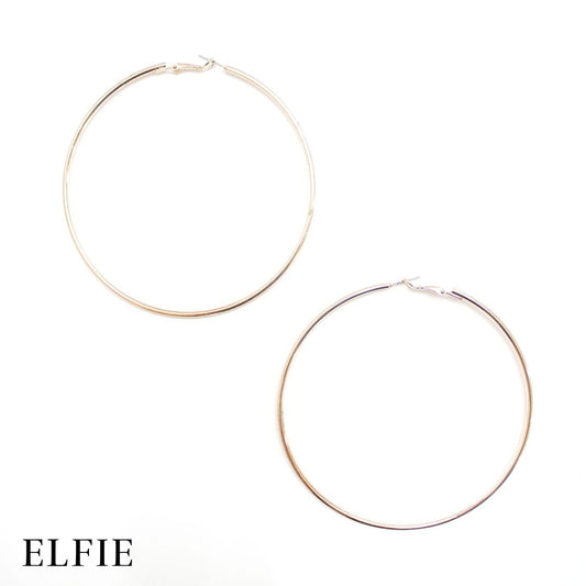 Large Solid Hoop Earring