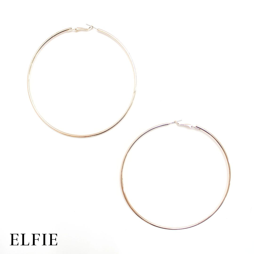 Large Solid Hoop Earring