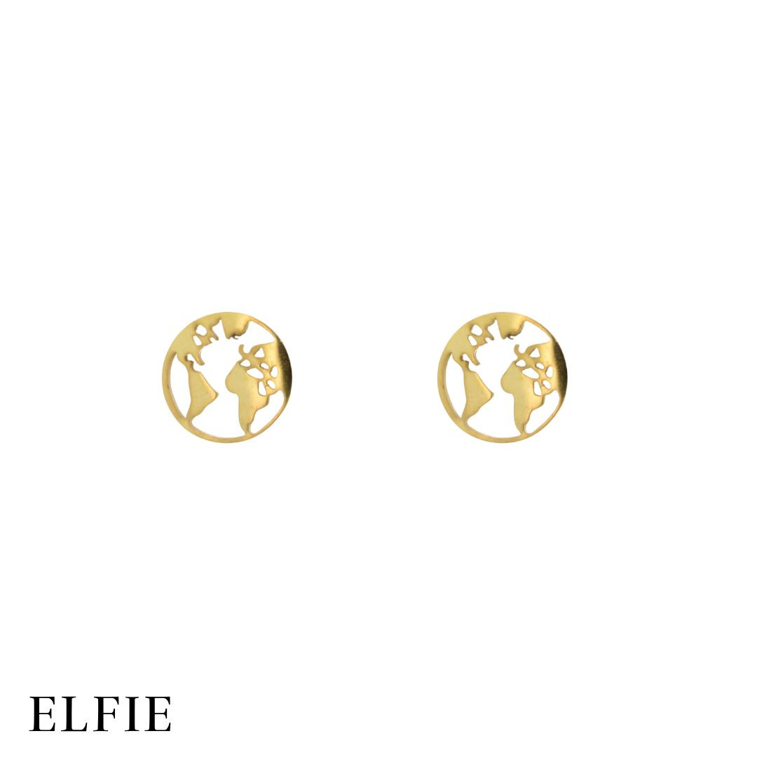 Golden Titanium Stud Earring