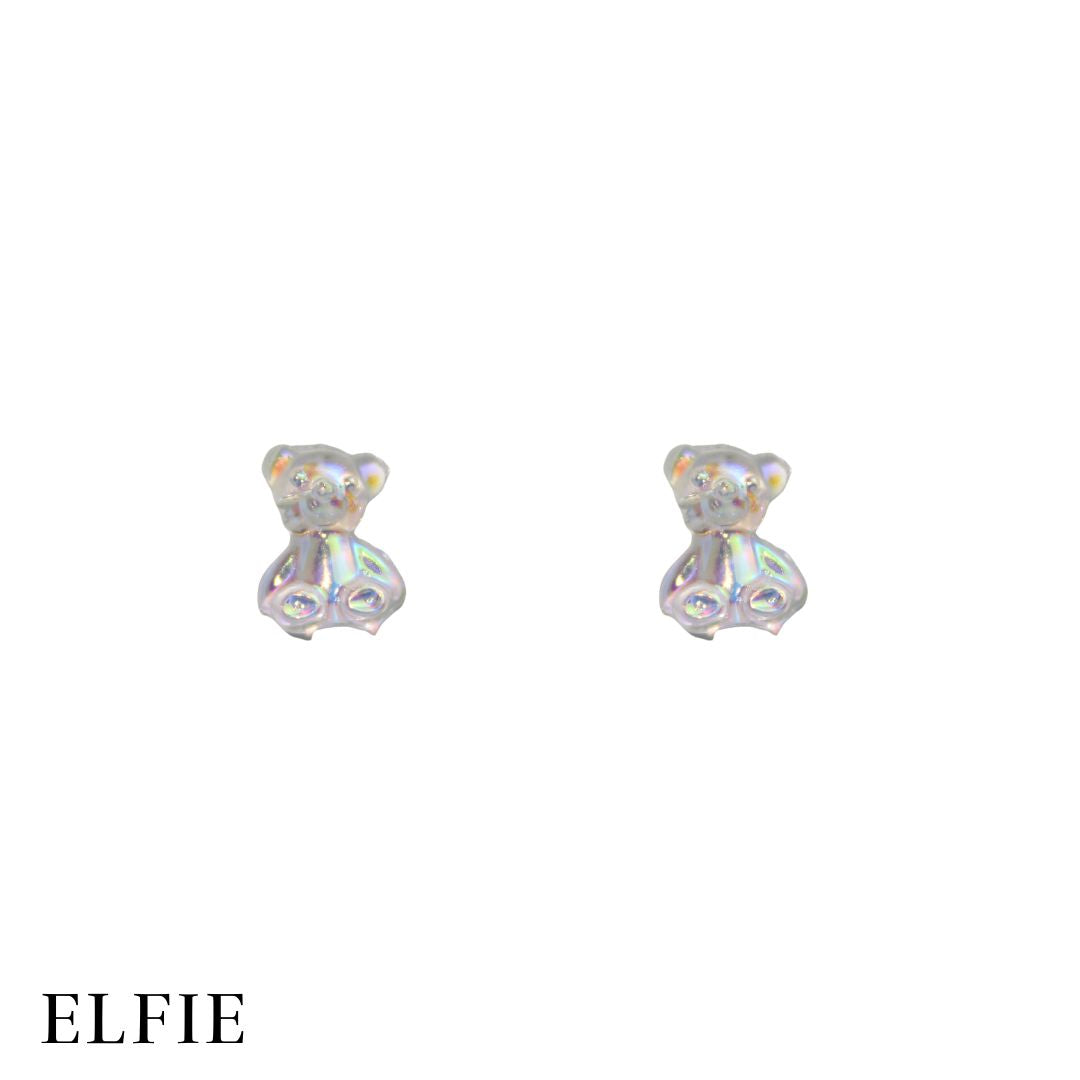 White Gummy Bear Stud Earring