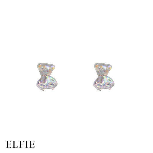 White Gummy Bear Stud Earring
