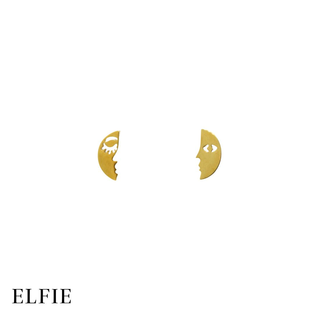 Golden Titanium Stud Earring