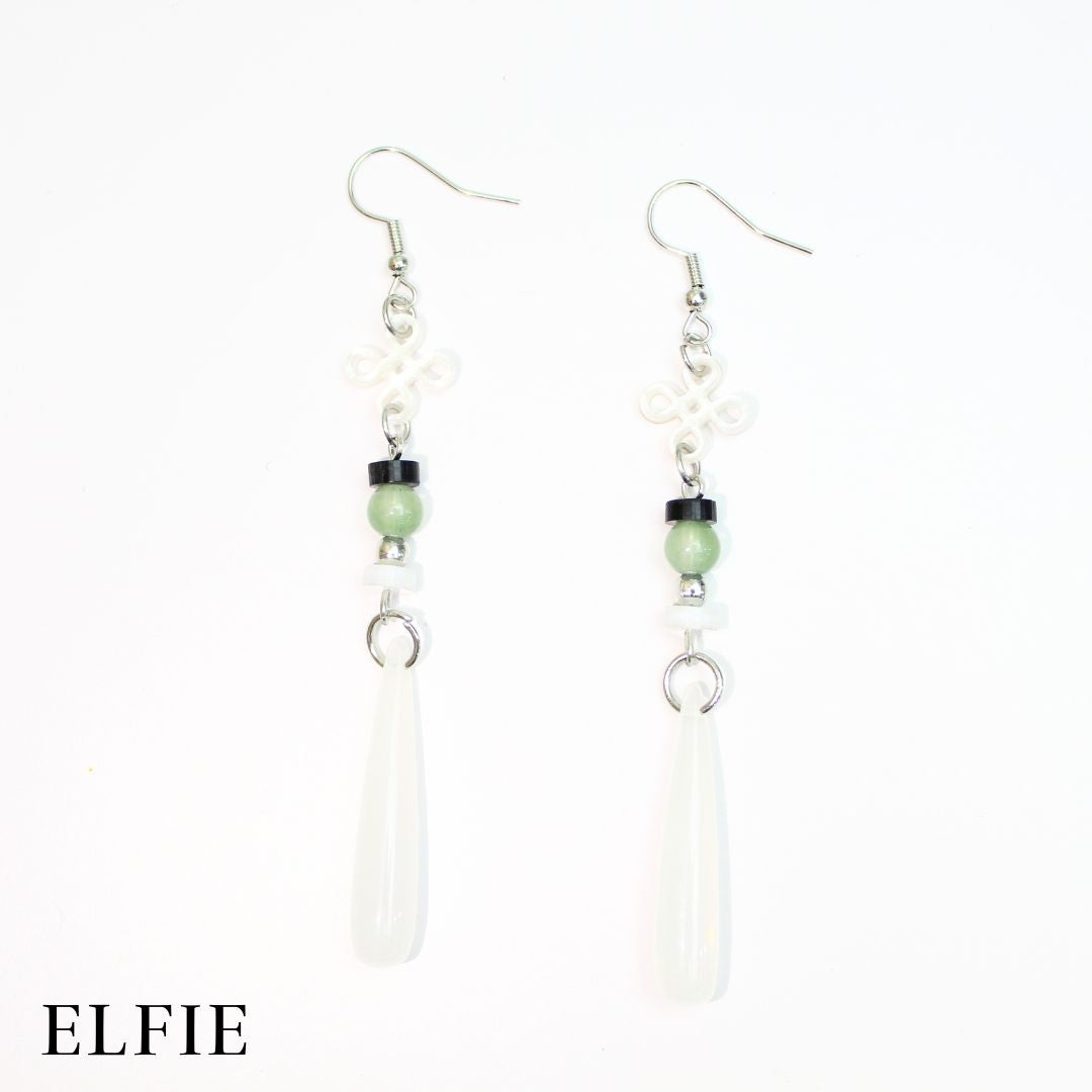Jade Green Pearl Drop Earring