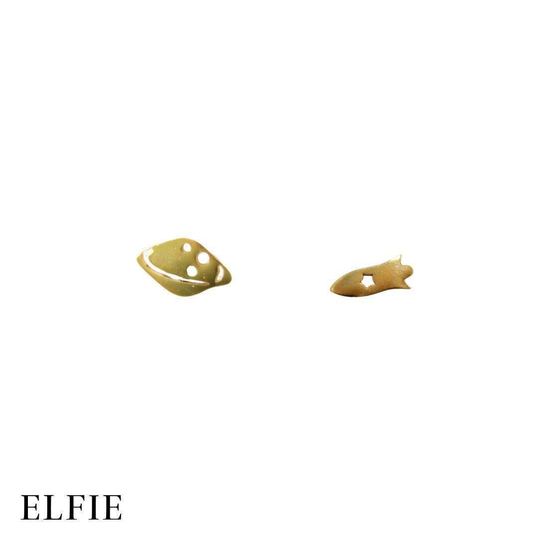 Golden Titanium Stud Earring