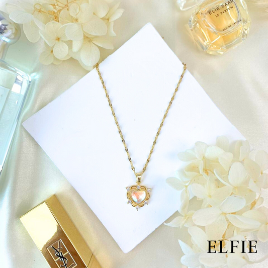 Golden Love Diamond Titanium Necklace