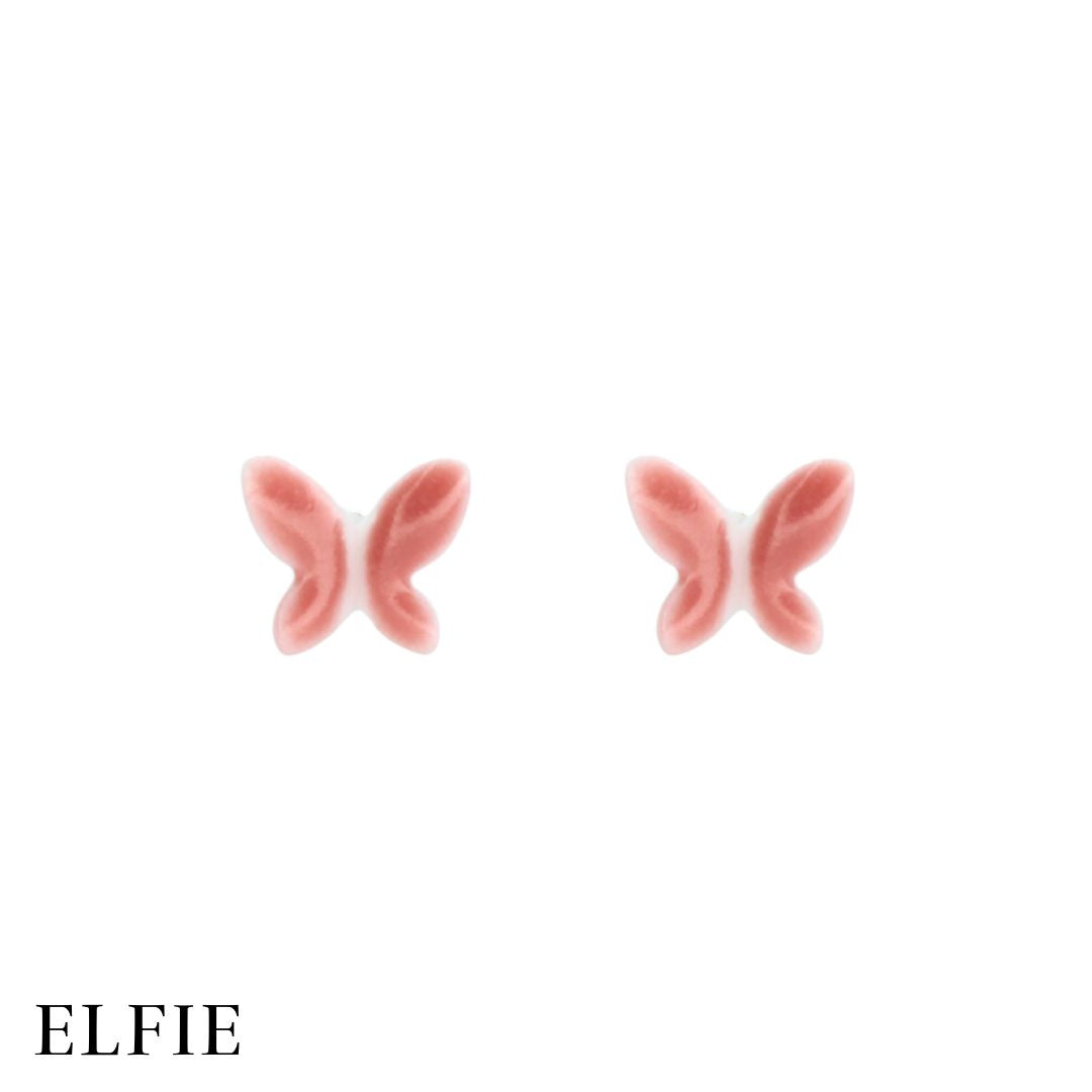 Passion Red Butterfly Stud Earring