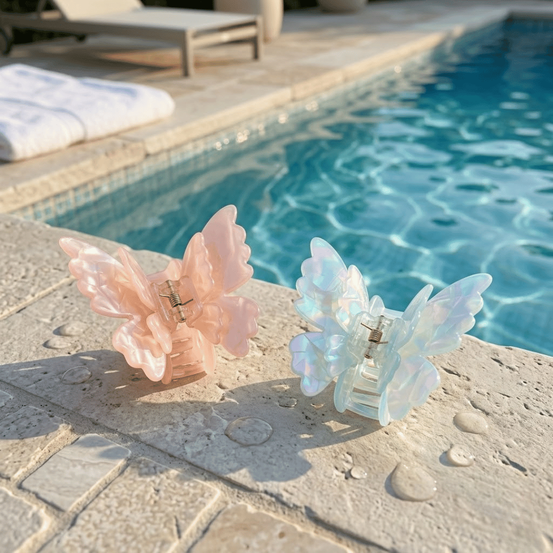 Pearly Duo Pink Pearl Hair Clip Accessories