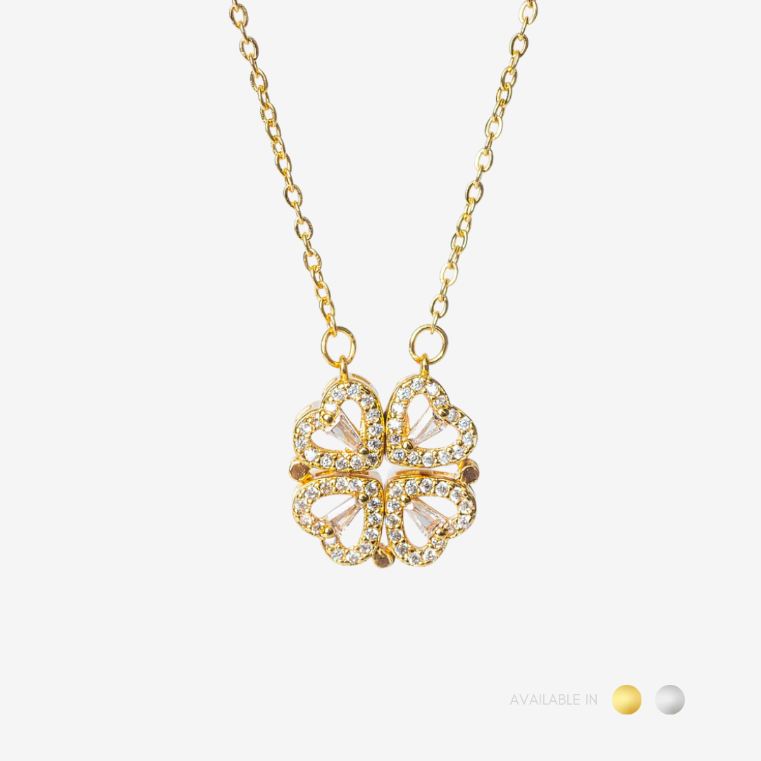 Petals Of Heart Silver Titanium Necklace