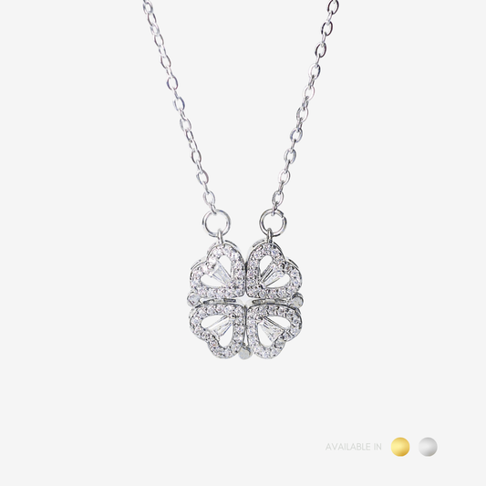 Petals Of Heart Silver Titanium Necklace