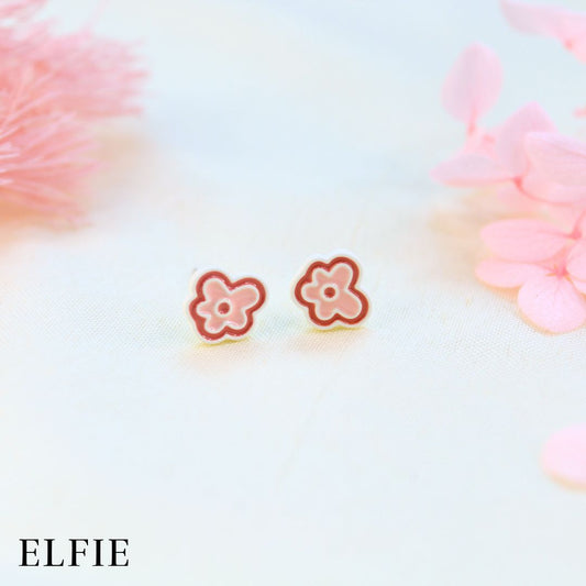 Pink Daisy Stud Earring