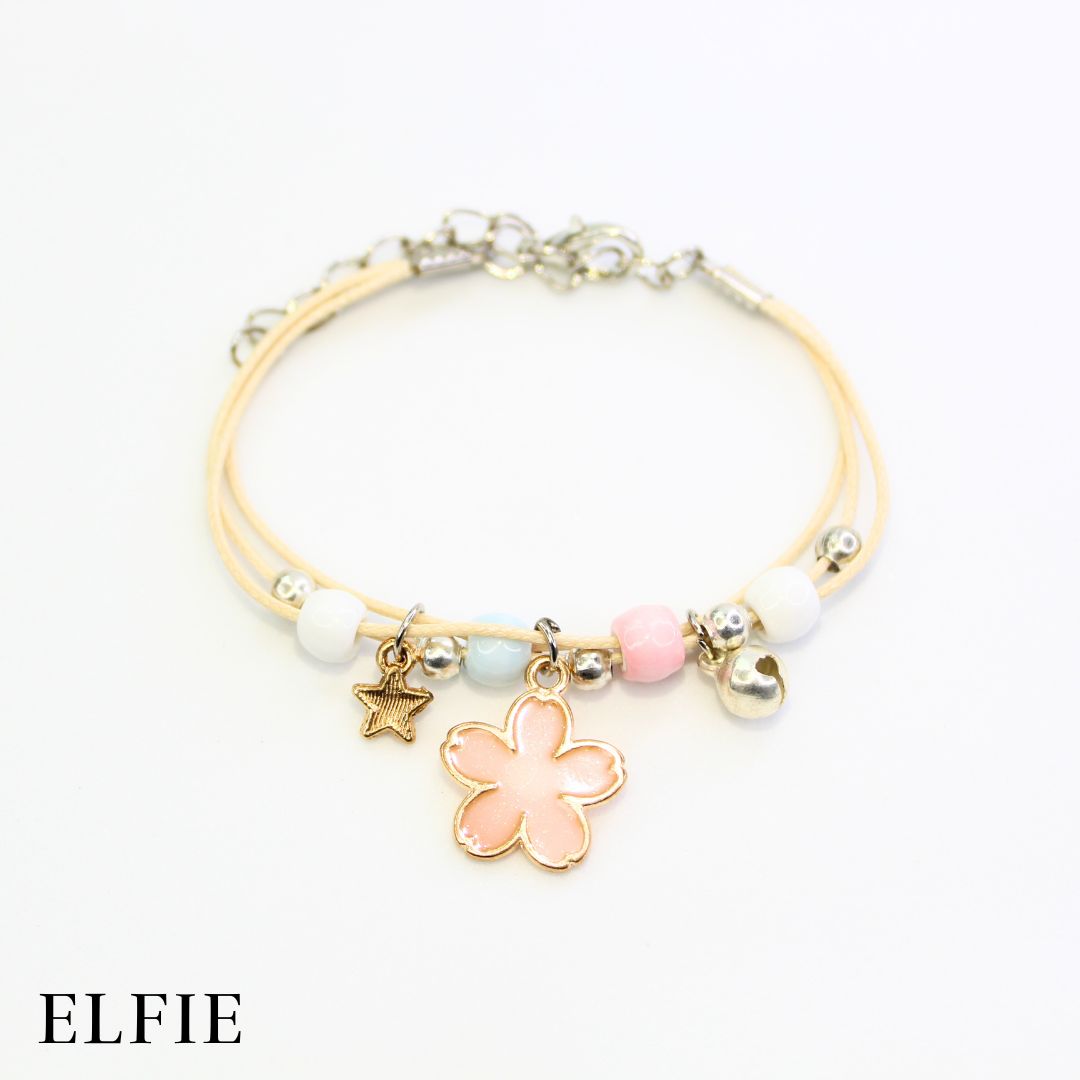 Pink Floral Ceramic Bracelet