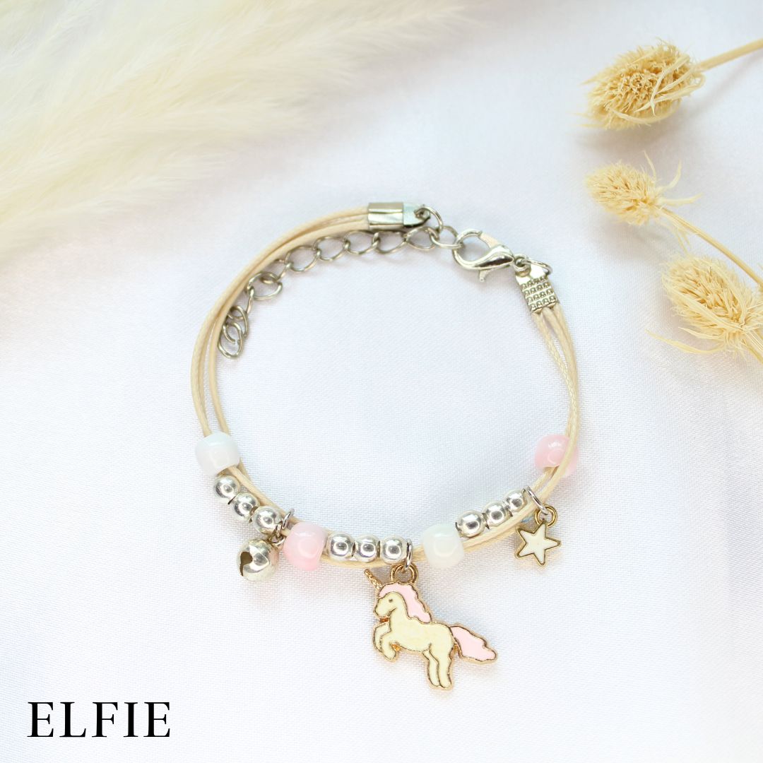 Pink Magical Unicorn Ceramic Bracelet