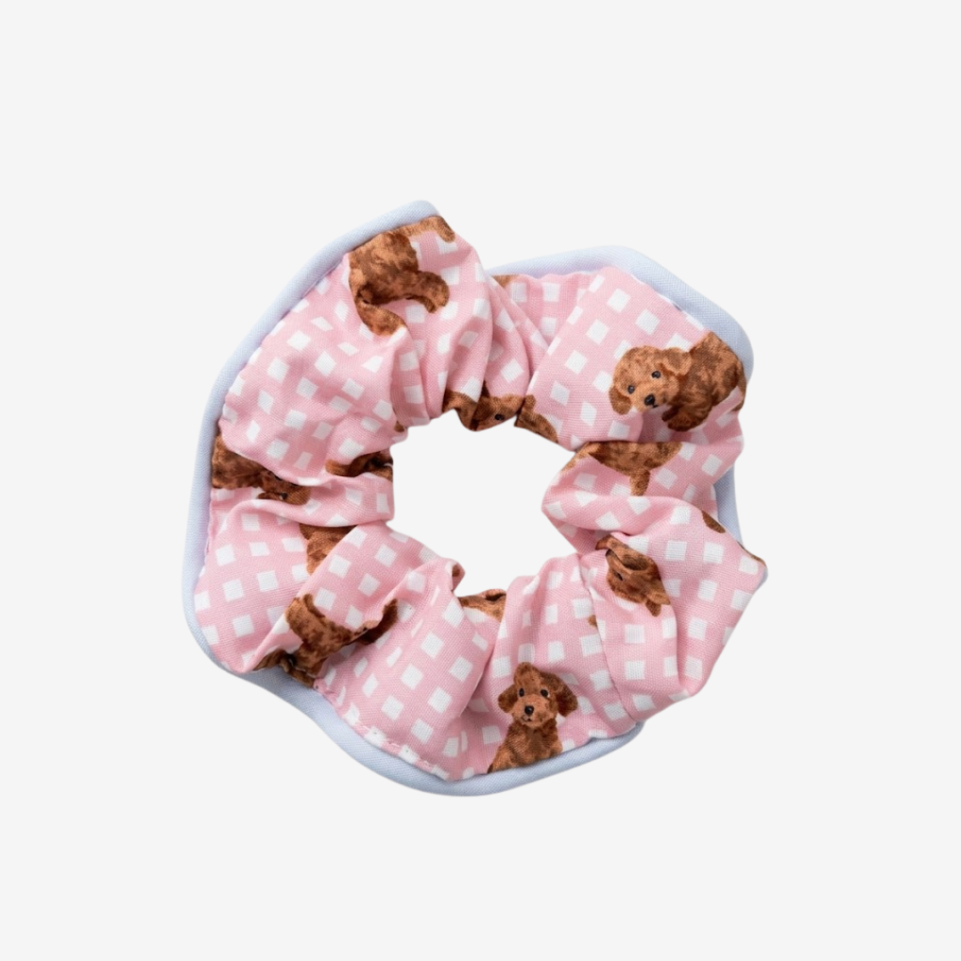 Pink Puppy Scrunchie Hair Accessories