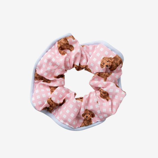 Pink Puppy Scrunchie Hair Accessories