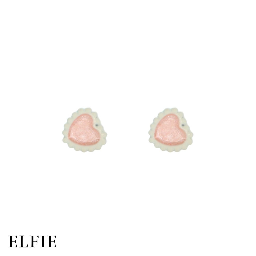 Pinky Heart Stud Earring