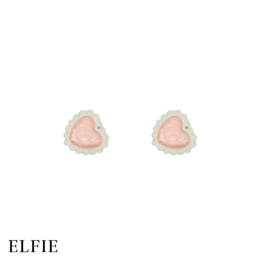 Pinky Heart Stud Non-Titanium Earring