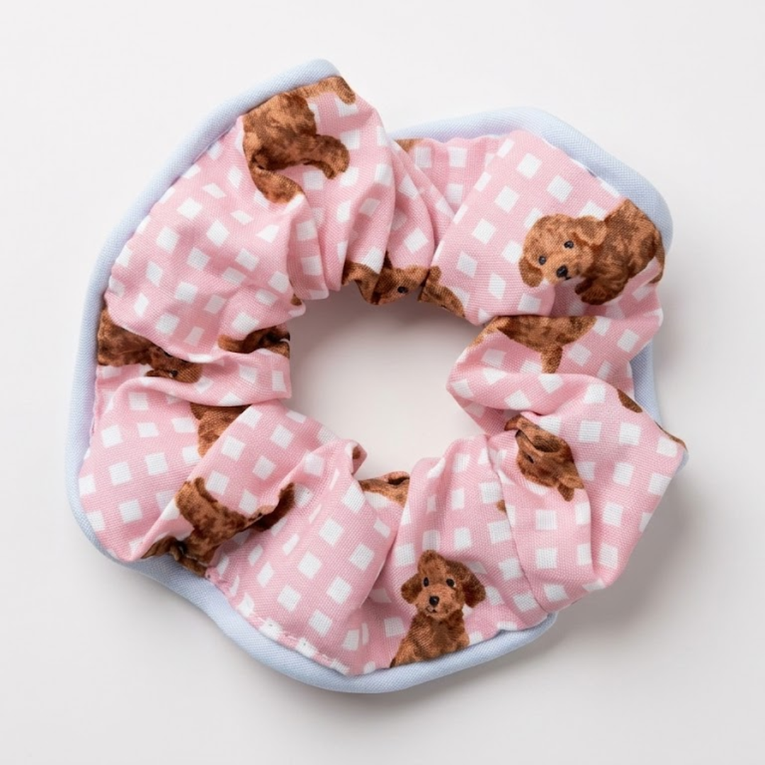Pink Puppy Scrunchie Hair Accessories