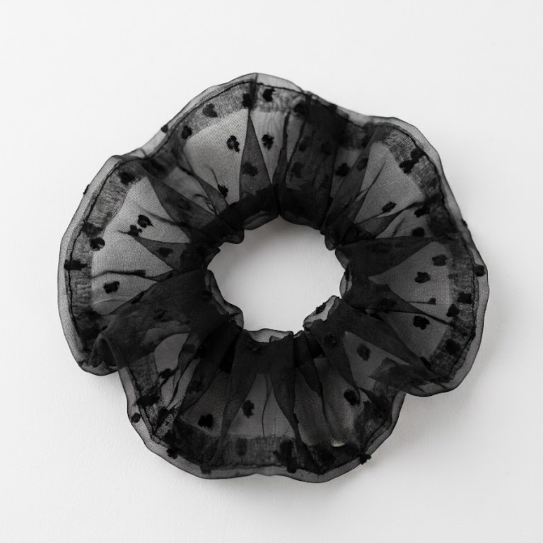 Polka Veil Scrunchie Hair Accessories