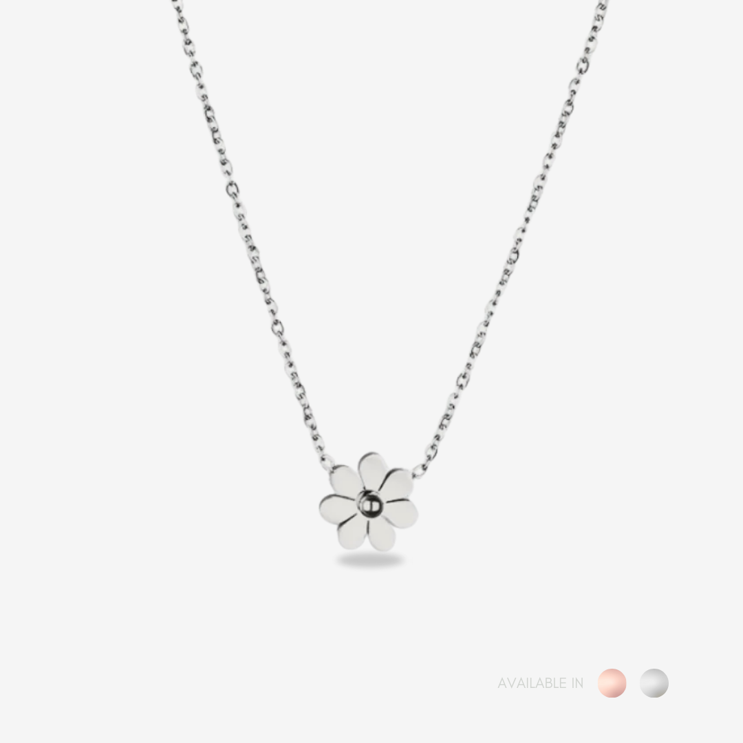 Pure Daisy Rose Gold Titanium Necklace