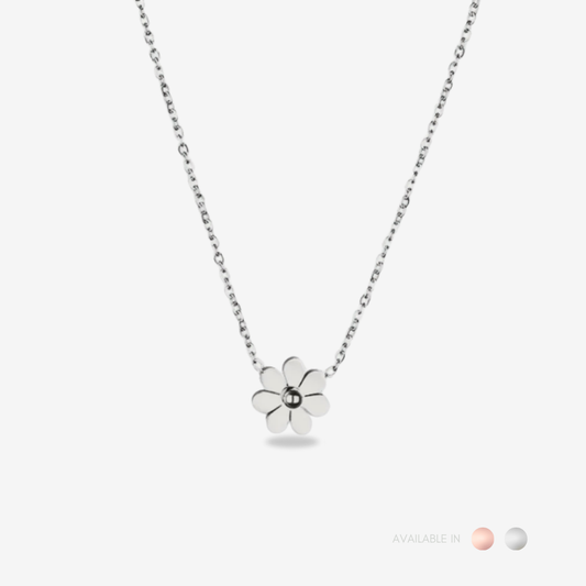 Pure Daisy Silver Titanium Necklace
