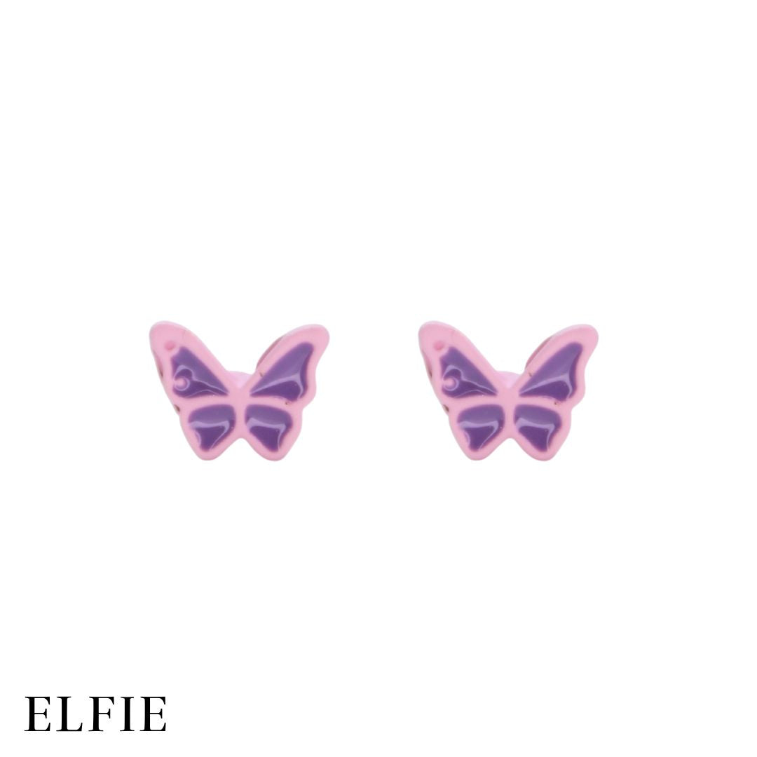 Purple Butterfly Stud Earring