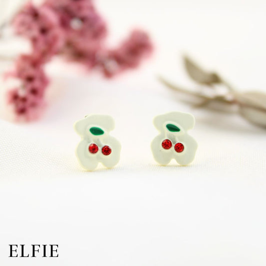 Red Tulip Stud Earring