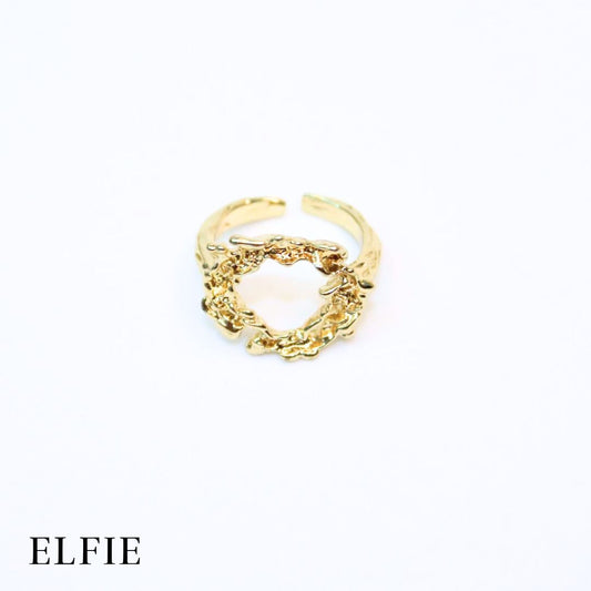 Liquid Rounded Adjustable 18K Gold Plated Ring