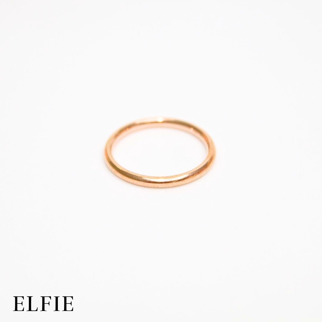 Rose Gold Plain Titanium Rings