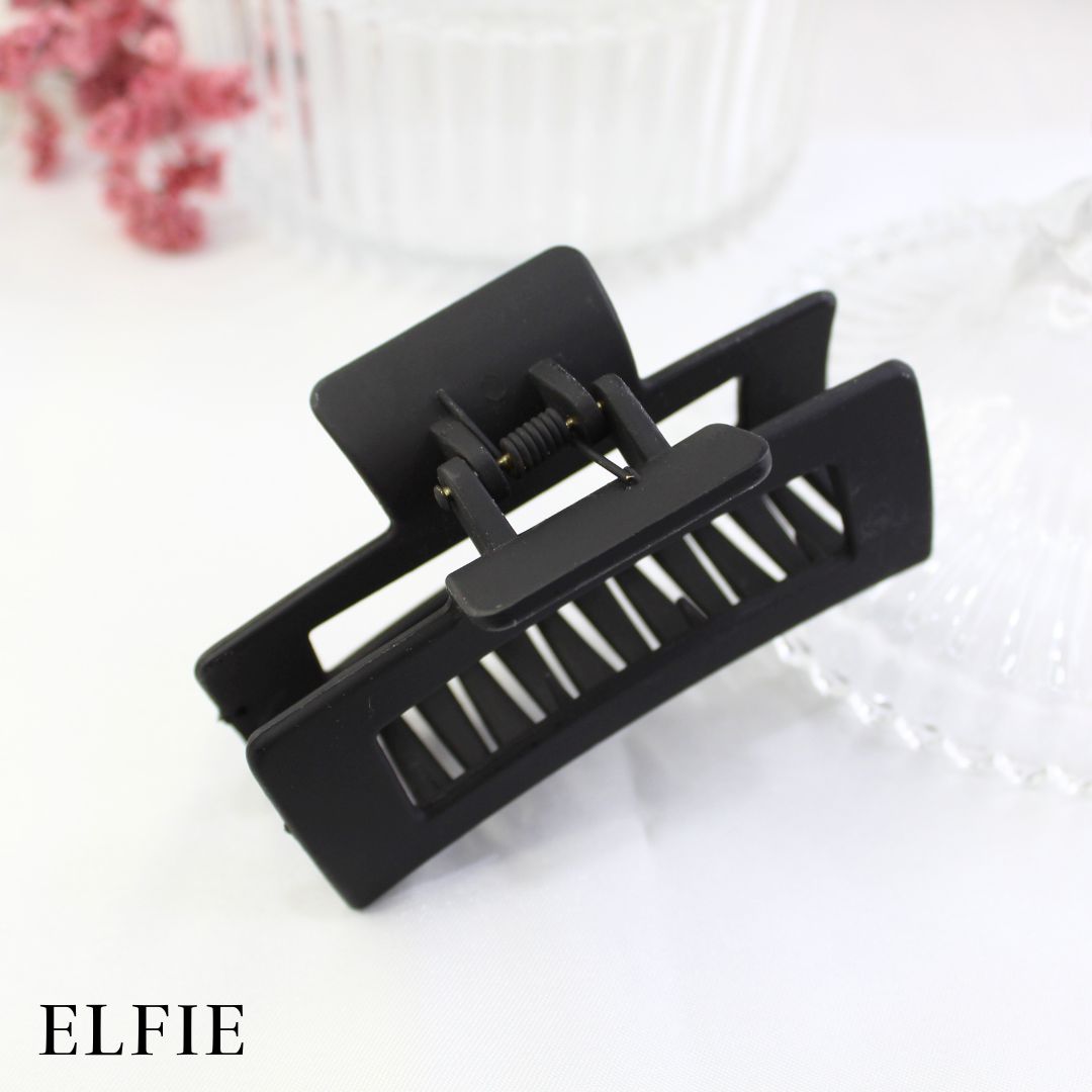 Matte Black Square Hair Claw