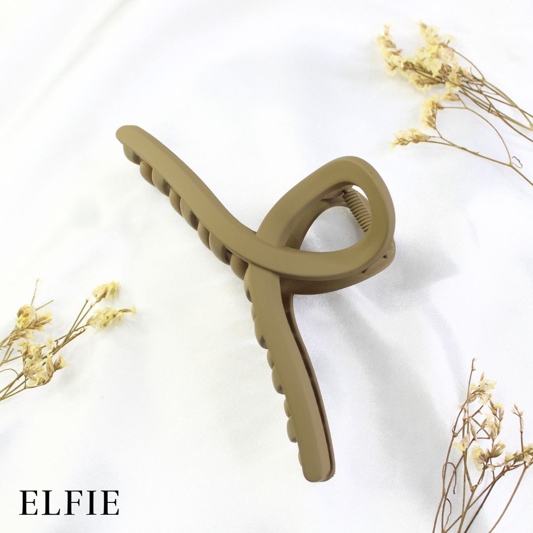 Matte Brown S Curved Hair Claw