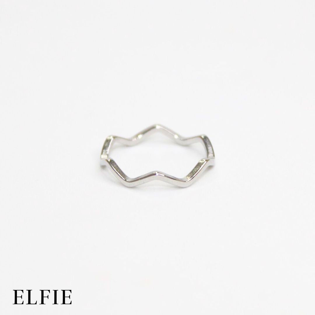 Silver Zig Zag Titanium Ring