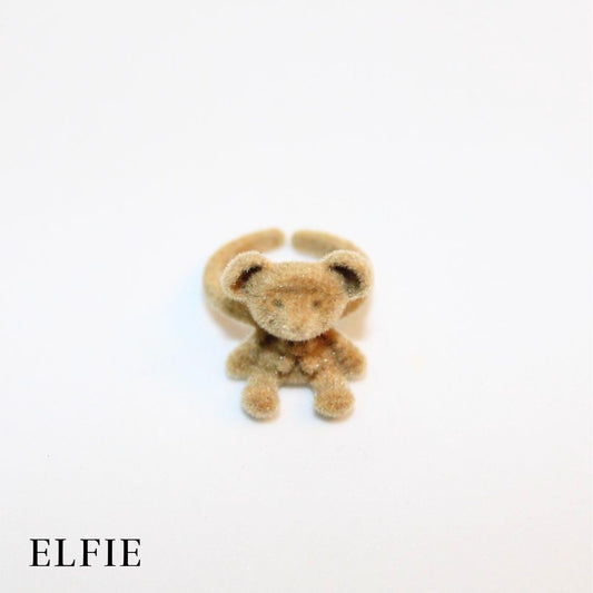 Brown Teddy Adjustable 18K Ring