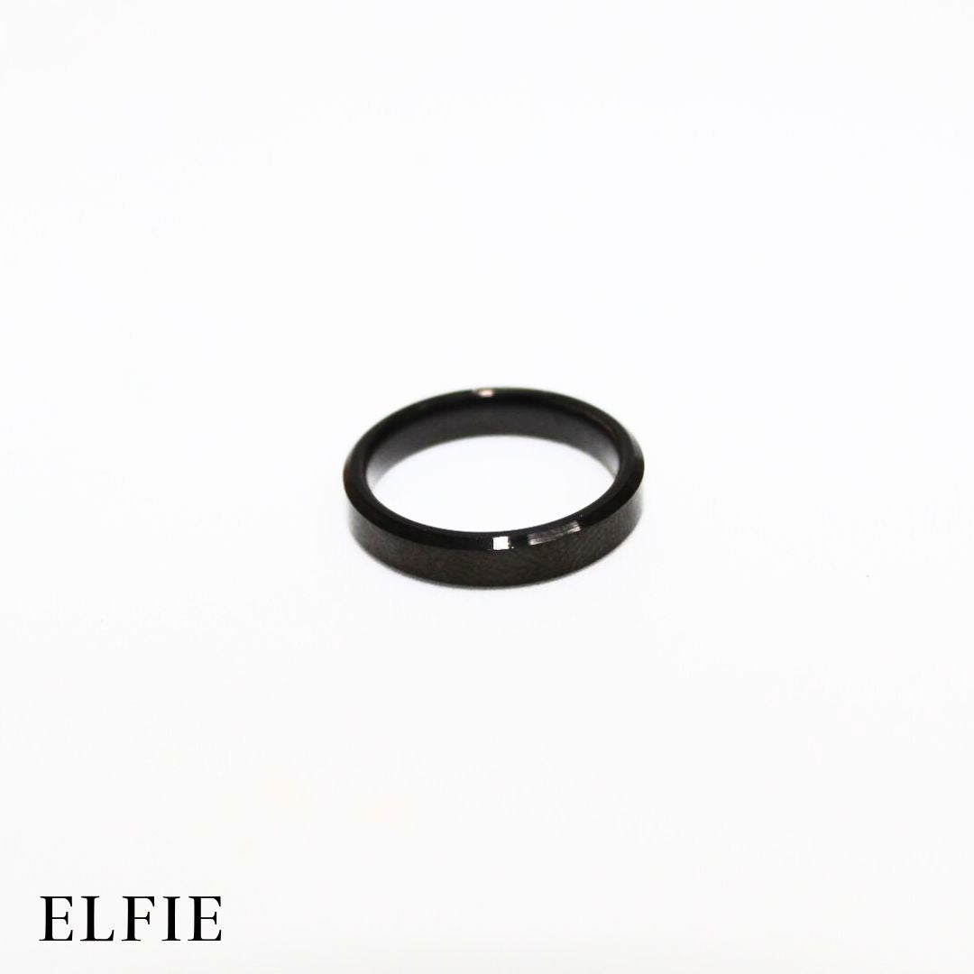 Masculine Gloss Black Titanium Ring