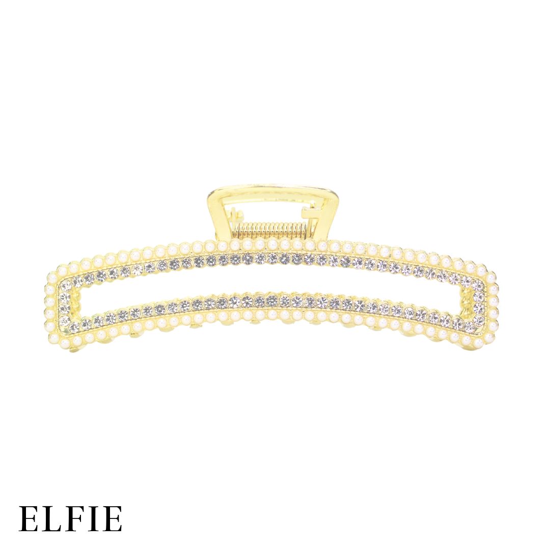 Square Diamond Pearl Hair Claw