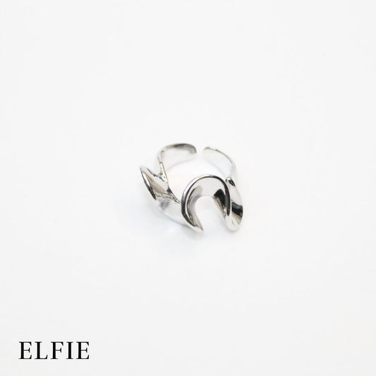 Wavy Adjustable 18K Silver Plated Ring