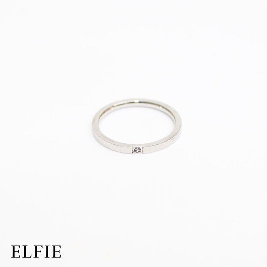 Small Diamond Titanium Ring