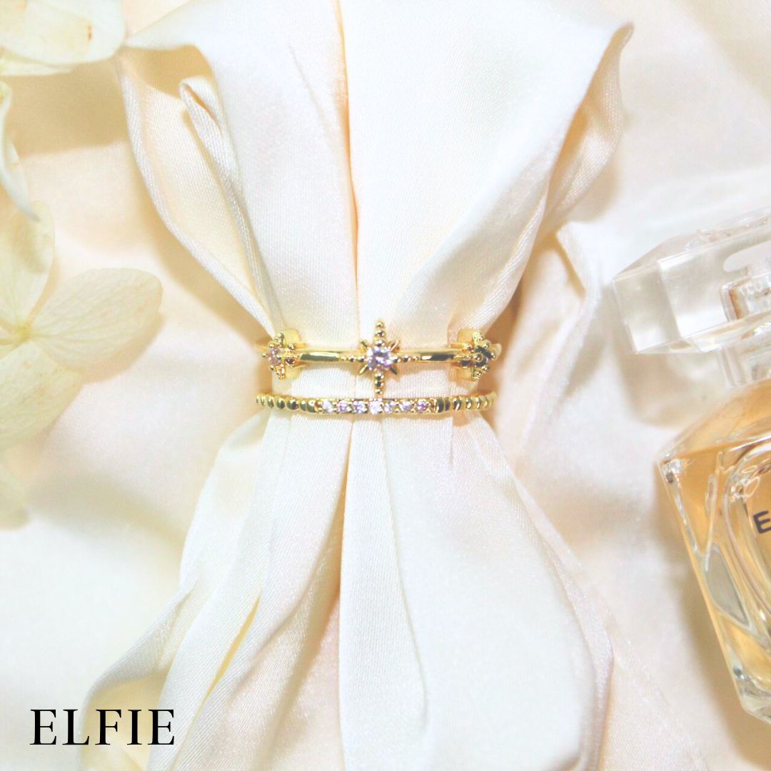 Eternity Triplet Adjustable 18K Gold Plated Ring