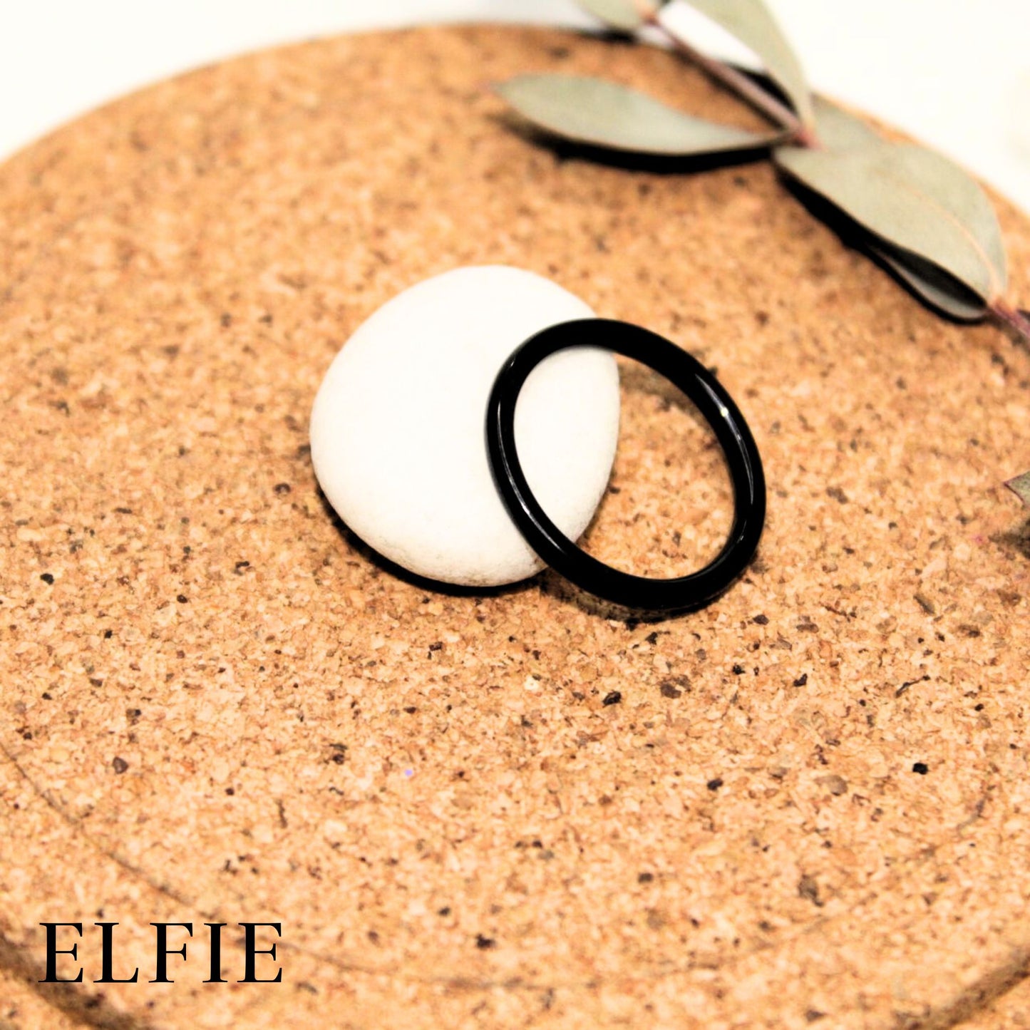 Gloss Black Titanium Ring