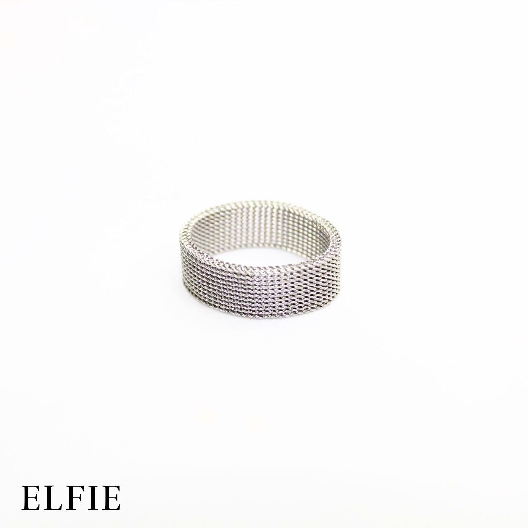 Masculine Chain Block Titanium Ring