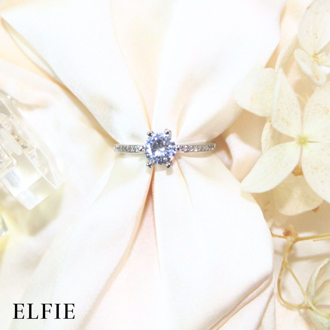 Weddie Solitaire Adjustable 18K Silver Plated Ring