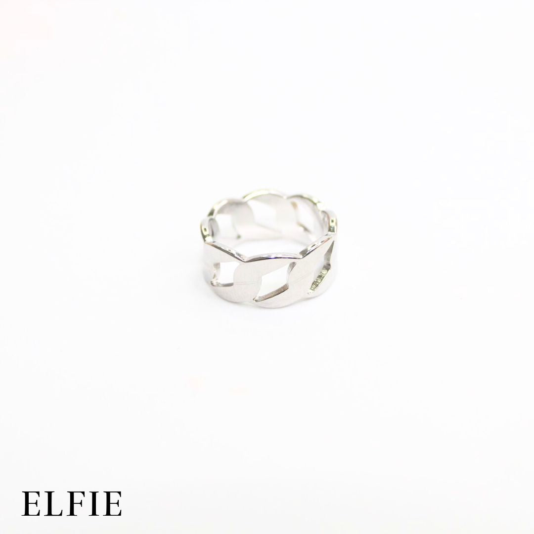 Masculine Big Chain Design Titanium Ring