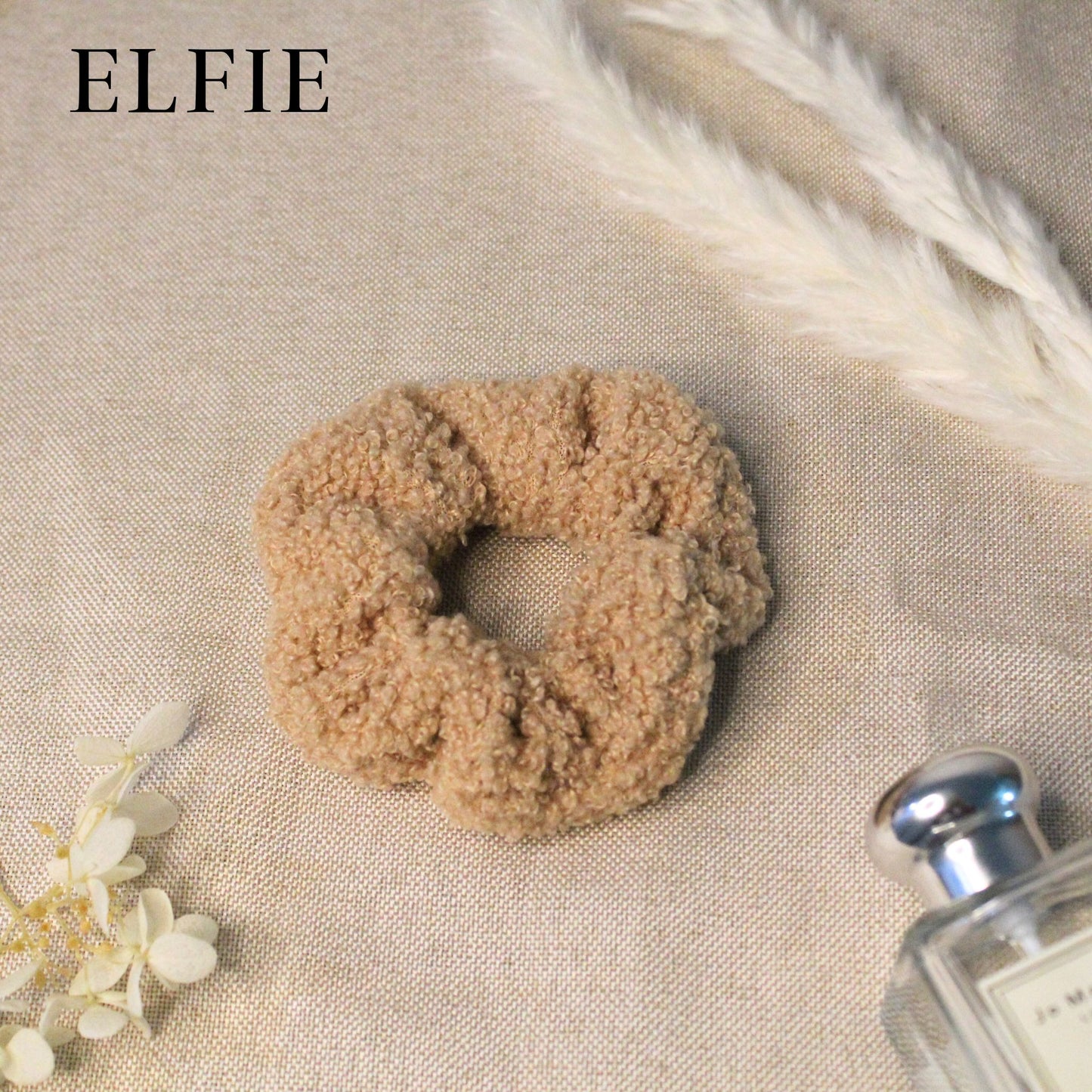 Solid Fuzzy Scrunchie